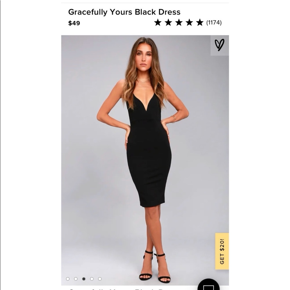 Lulus Gracefully Yours Black Bodycon Dress